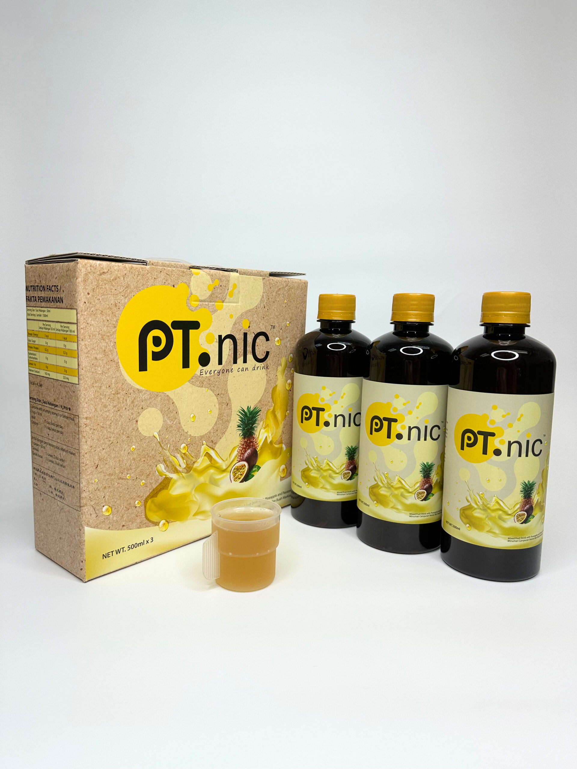PTonic Probiotics Enzyme Natural Drink (500ml x 3) - Image 4